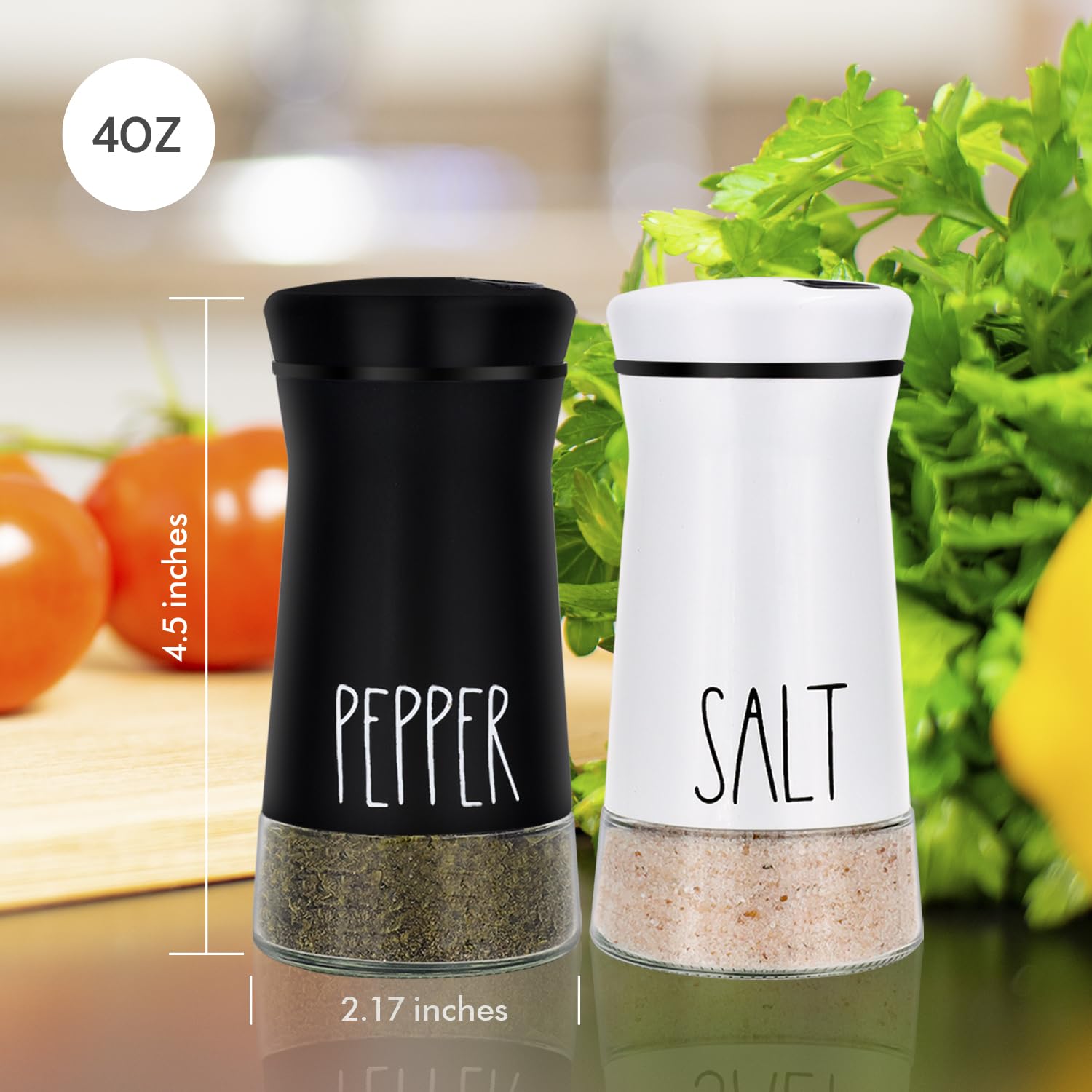 Aelga refillable glass salt pepper bottle for easy refills