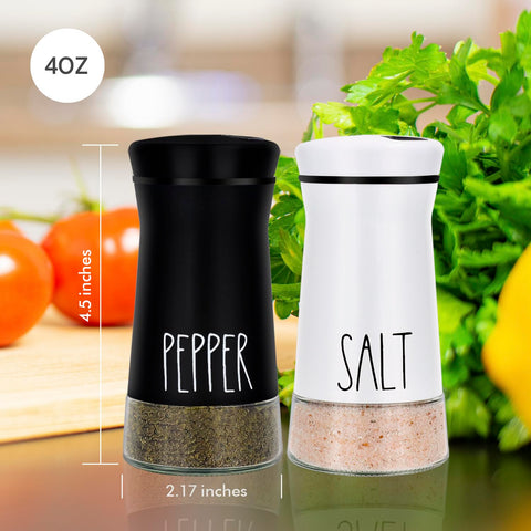 Aelga refillable glass salt pepper bottle for easy refills