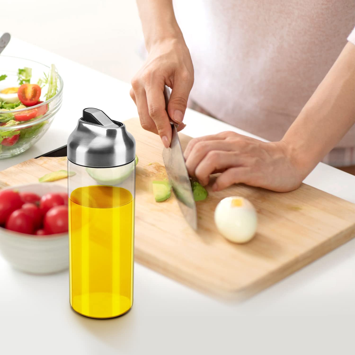 Aelga thick glass bottles feel sturdy and easy to clean.