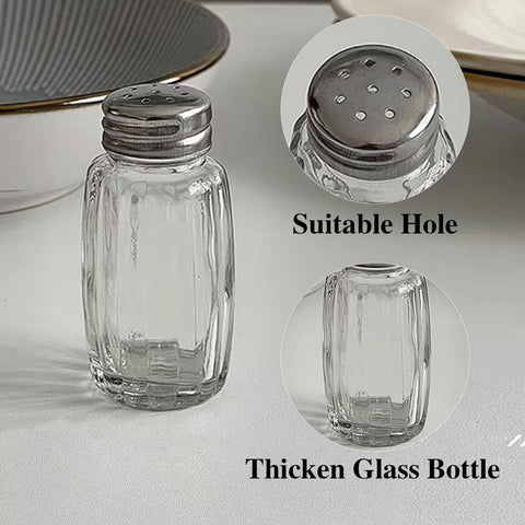 Aellabus salt shaker with visible holes for controlled seasoning pouring.