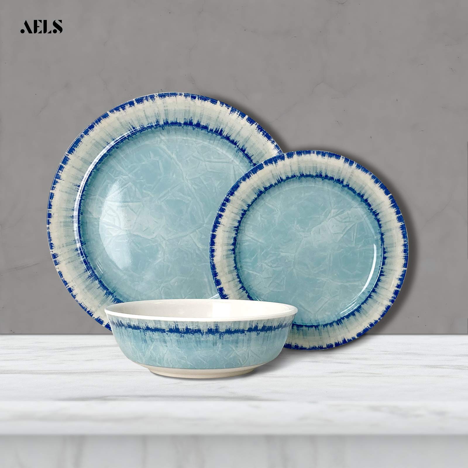 AELS melamine bowls, 7-inch, lightweight and sturdy for soups or sides