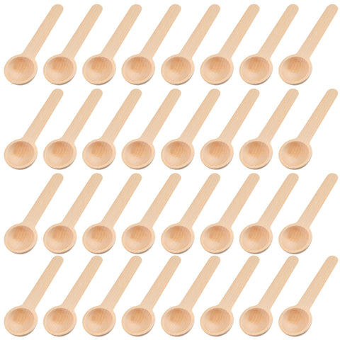 Aemygo wooden tasting spoons on kitchen table for everyday use.