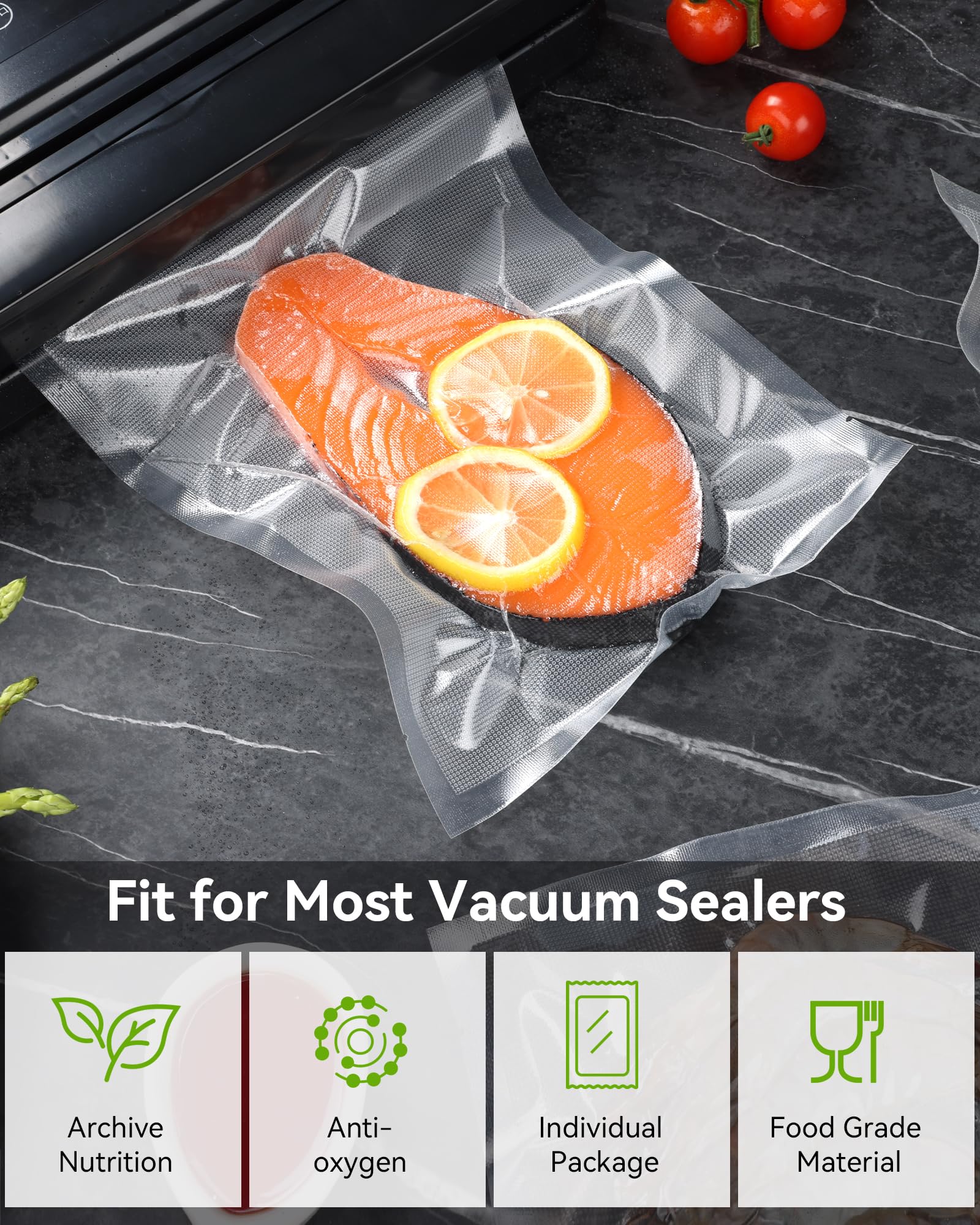 AENTGIU meal-prep scene shows easy pre-cut bags for portioned meals.