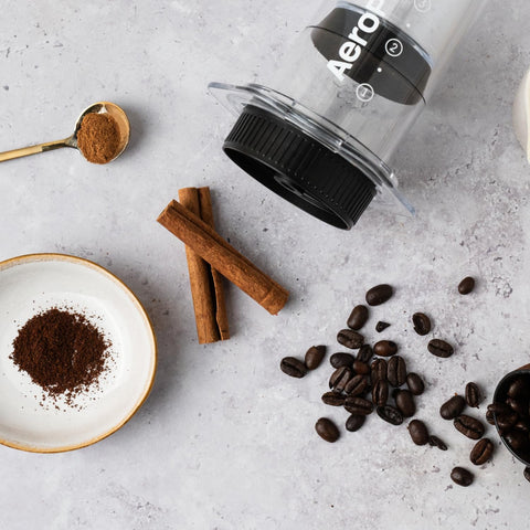 AeroPress Flow Filter Cap stainless-steel-filter option adds body and reduces grit.