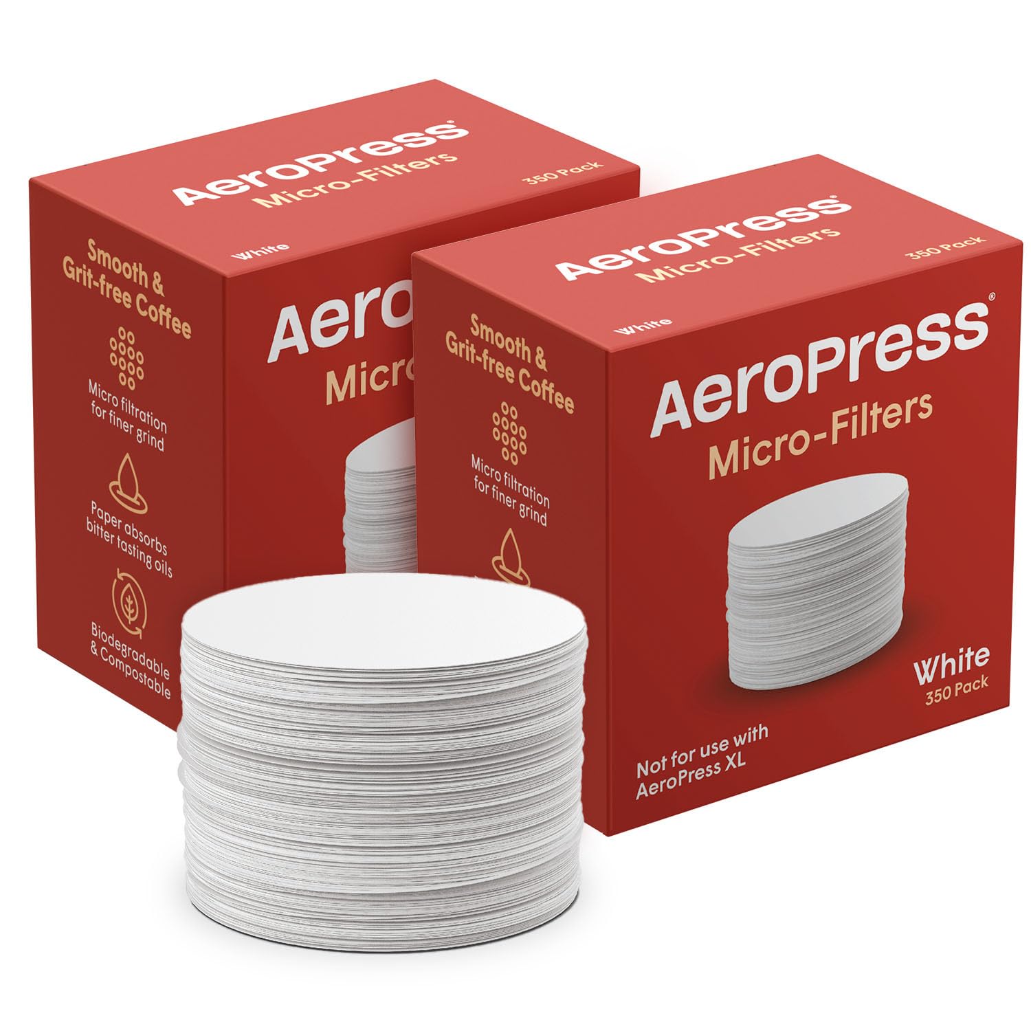 AeroPress white paper micro-filter close-up for grit-free brewing