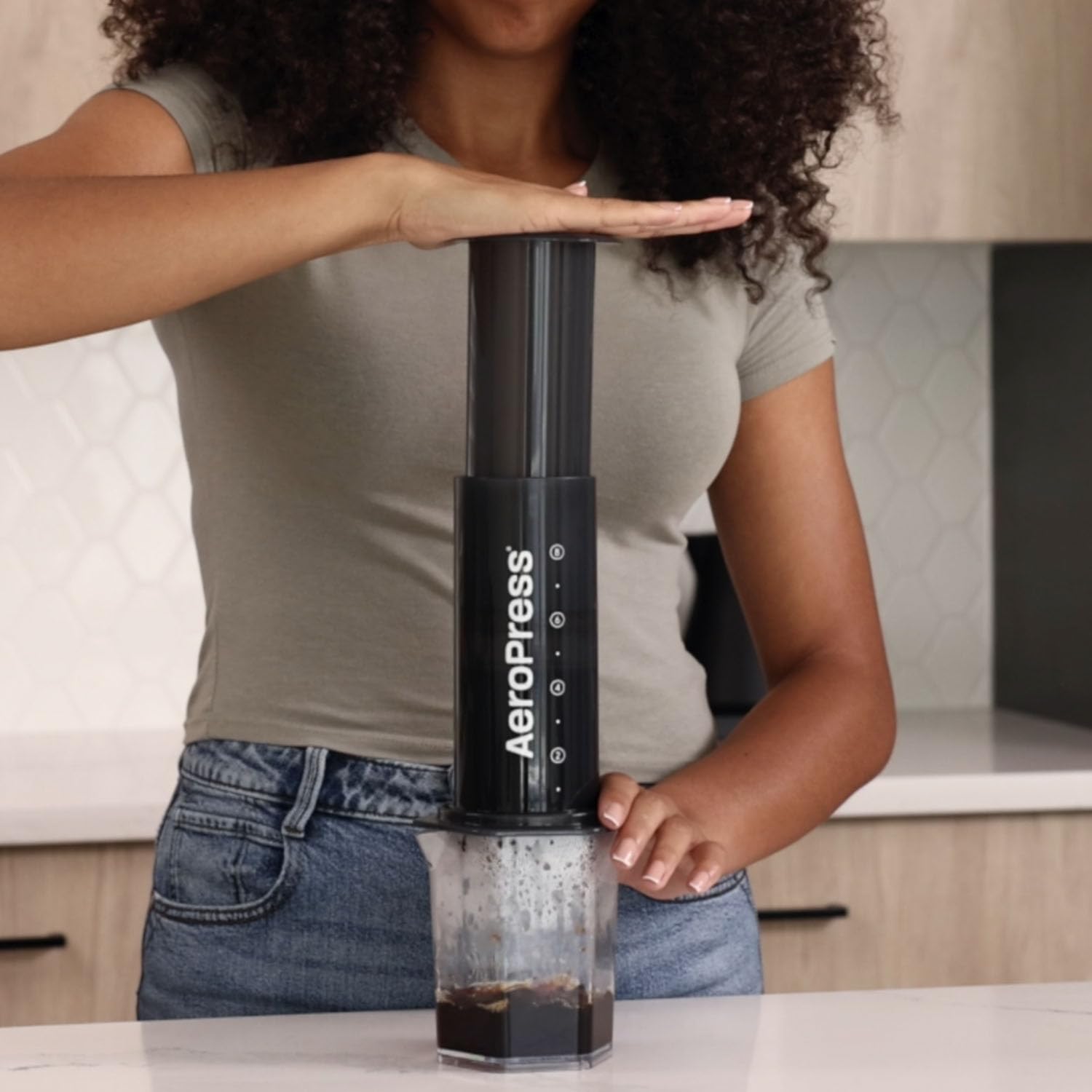 Two-pack 400-count AeroPress filters laid out for convenient use