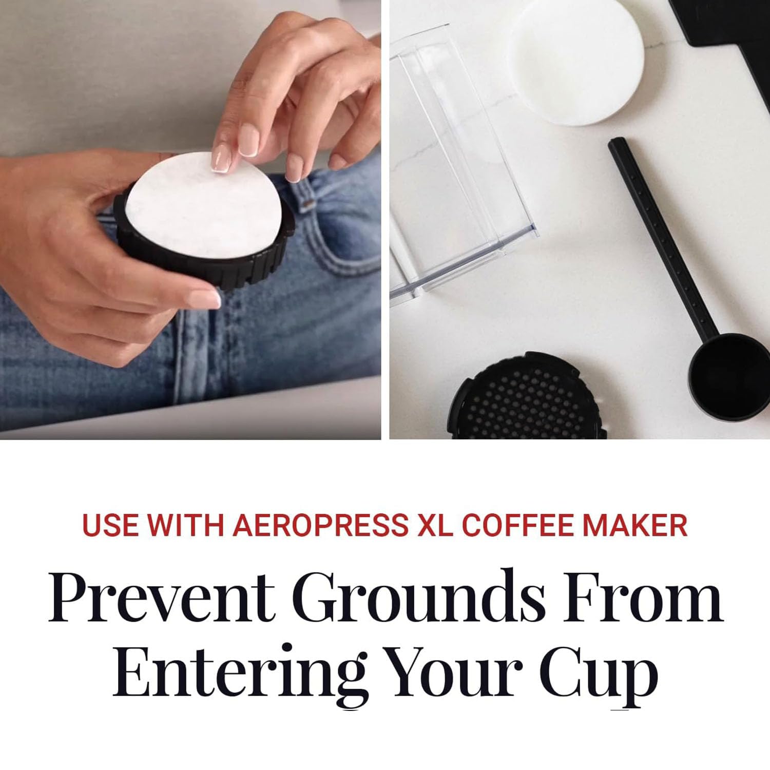 Detail of micro-filtration holes for grit-free cups