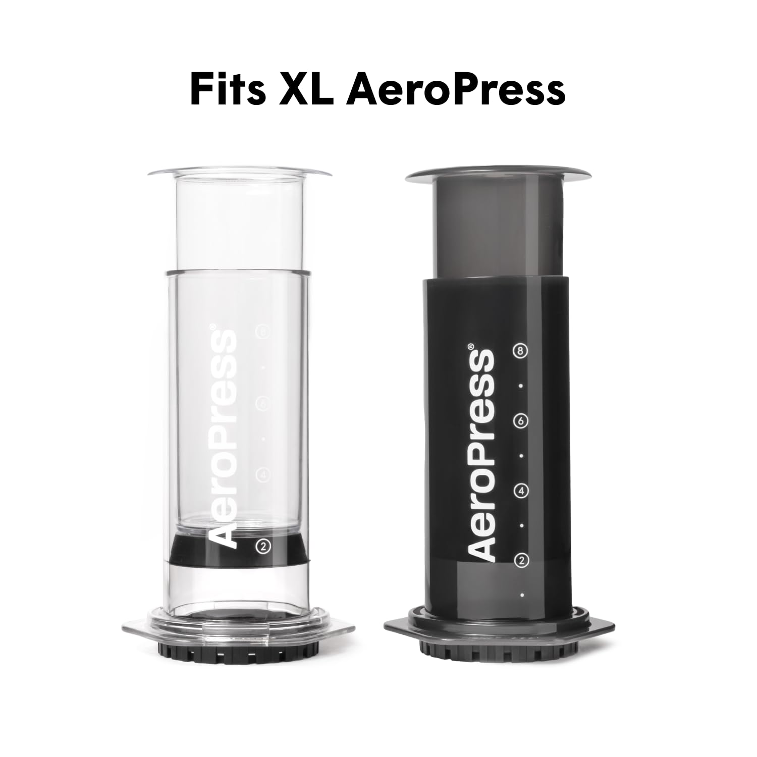 AeroPress XL packaged filters on shelf emphasizing eco-friendly packaging.