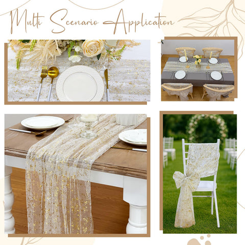AerWo birthday party table runner brings elegant sparkle to gatherings.