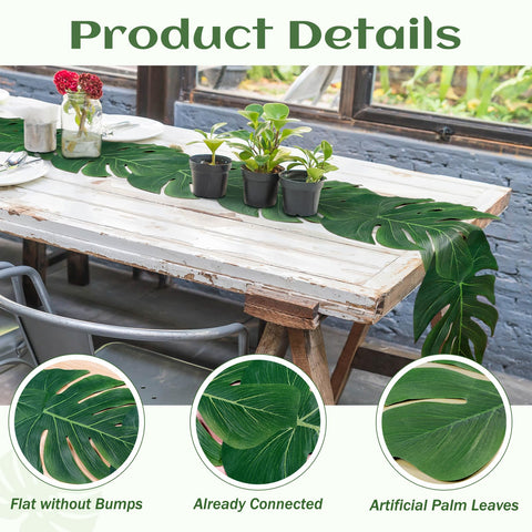 AerWo Moana-inspired table styling with pre-attached leaves simplifies setup.