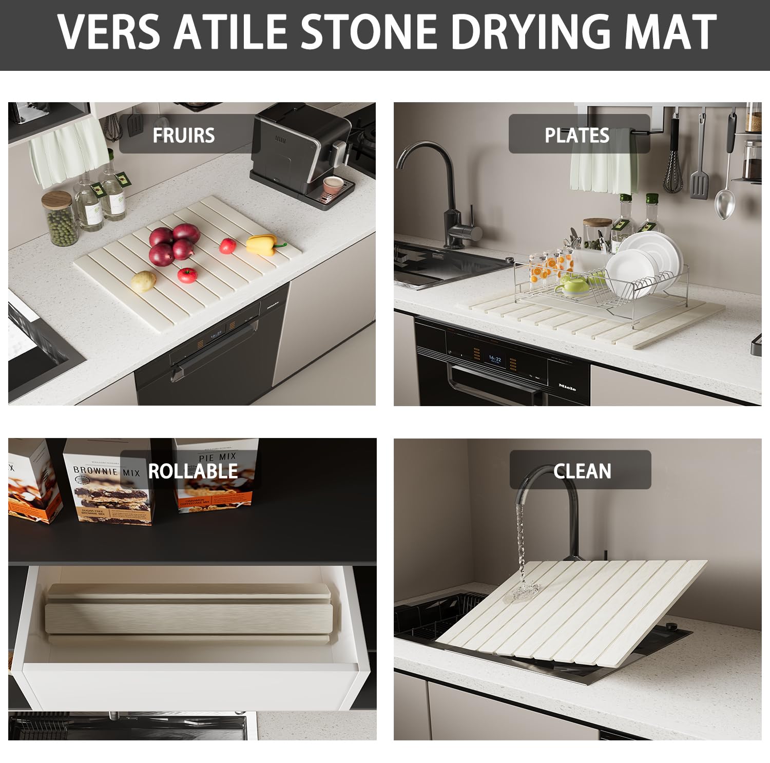 Aetherforge diatomite mat serves as a heat-proof surface for pans.