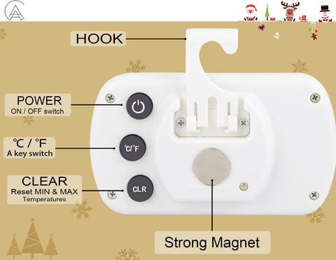 AEVETE IPX3 waterproof design withstands fridge humidity for reliable readings