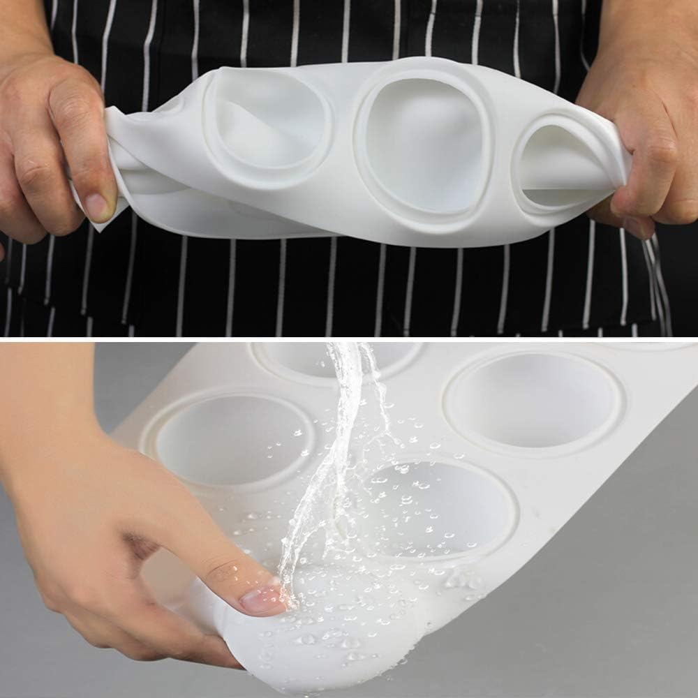 AFINSEA 3D ball sphere mold flexible silicone emphasizes durable, reusable material.