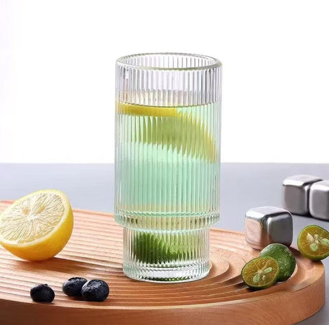 AFINSEA stackable glass cup saves space while keeping a vintage look.