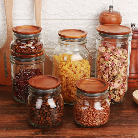 AFOROEOA juice and sauce storage with lids for fresh keeping