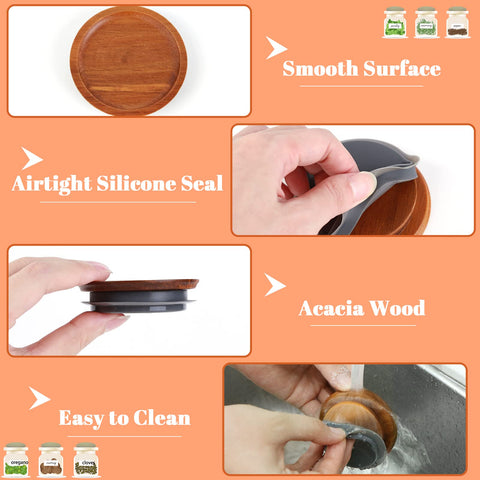 AFOROEOA silicone ring creates airtight seal on wide mouth lids for sauces and snacks