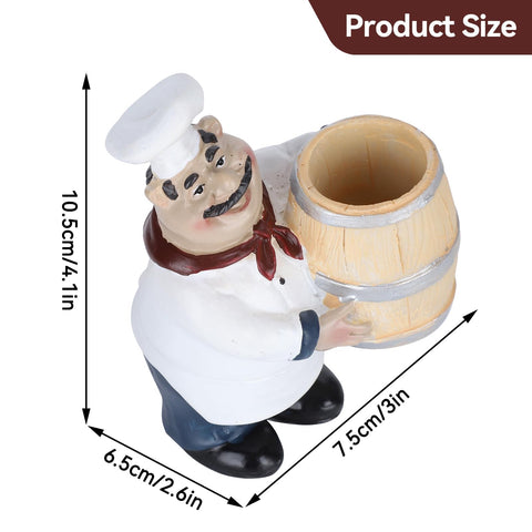 Agatige chef figurine kitchen decor highlighting rustic charm and practicality