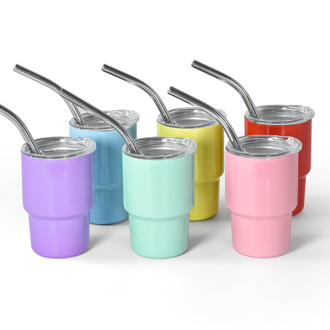 AGH 3oz mini tumbler with straw and lid for on-the-go sipping