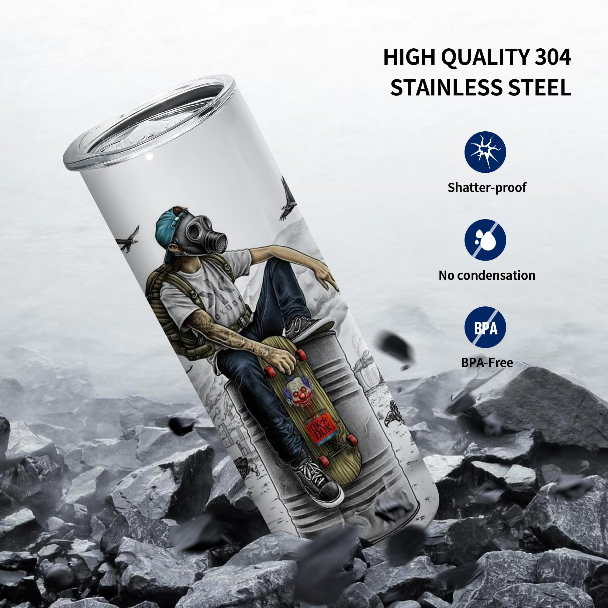 AGH double-wall vacuum insulation preserves drink temperature longer