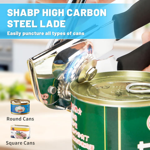 AGIgear commercial can opener easy-clean design prevents food contact with blade.