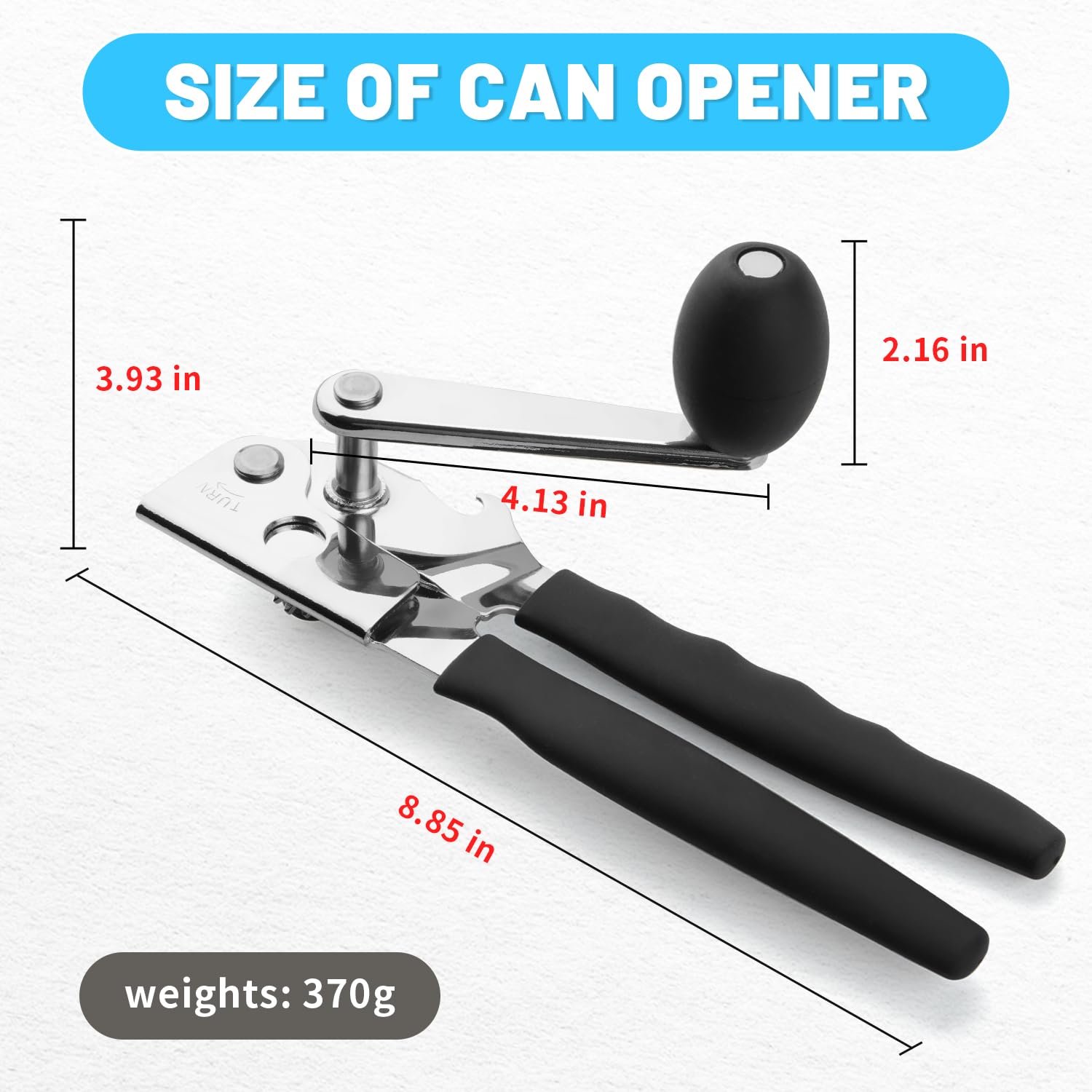 AGIgear commercial can opener featuring stainless-steel cutting wheel for smooth cuts.