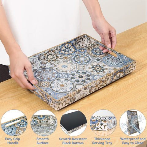 AGIOTA plastic serving tray with a smooth surface for quick cleaning