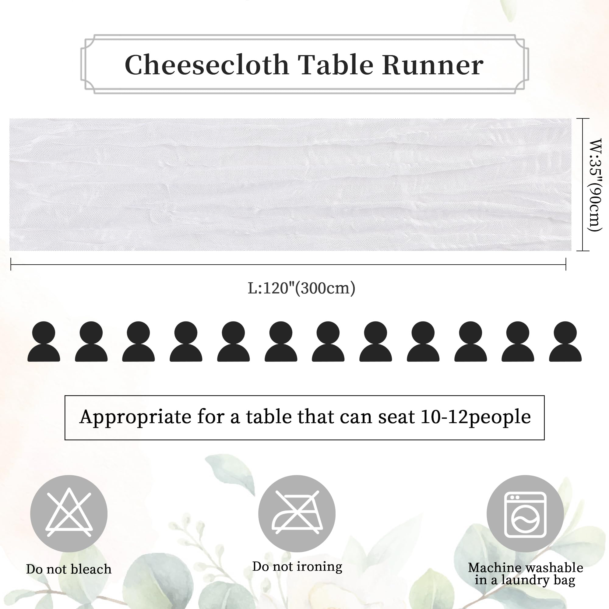 AGIRL versatile cheesecloth runner can be cut to fit any table.