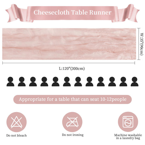 AGIRL boho gauze table runner in wedding decor setting for romantic ambiance