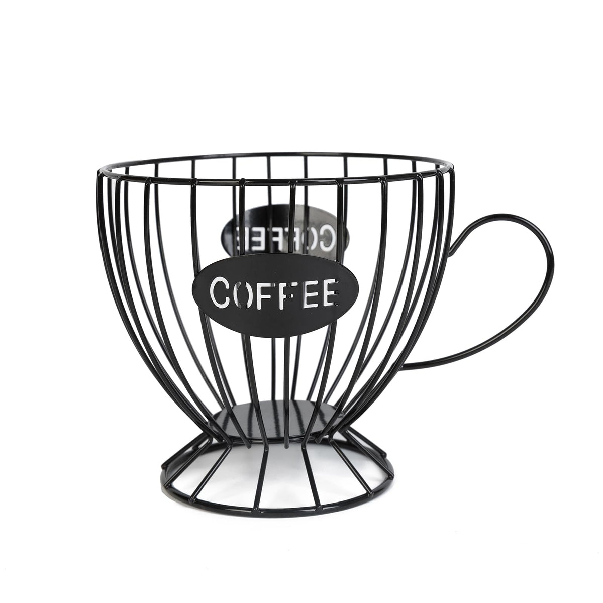 Agirlvct coffee pod holder front view showing organized K-Cups on counter