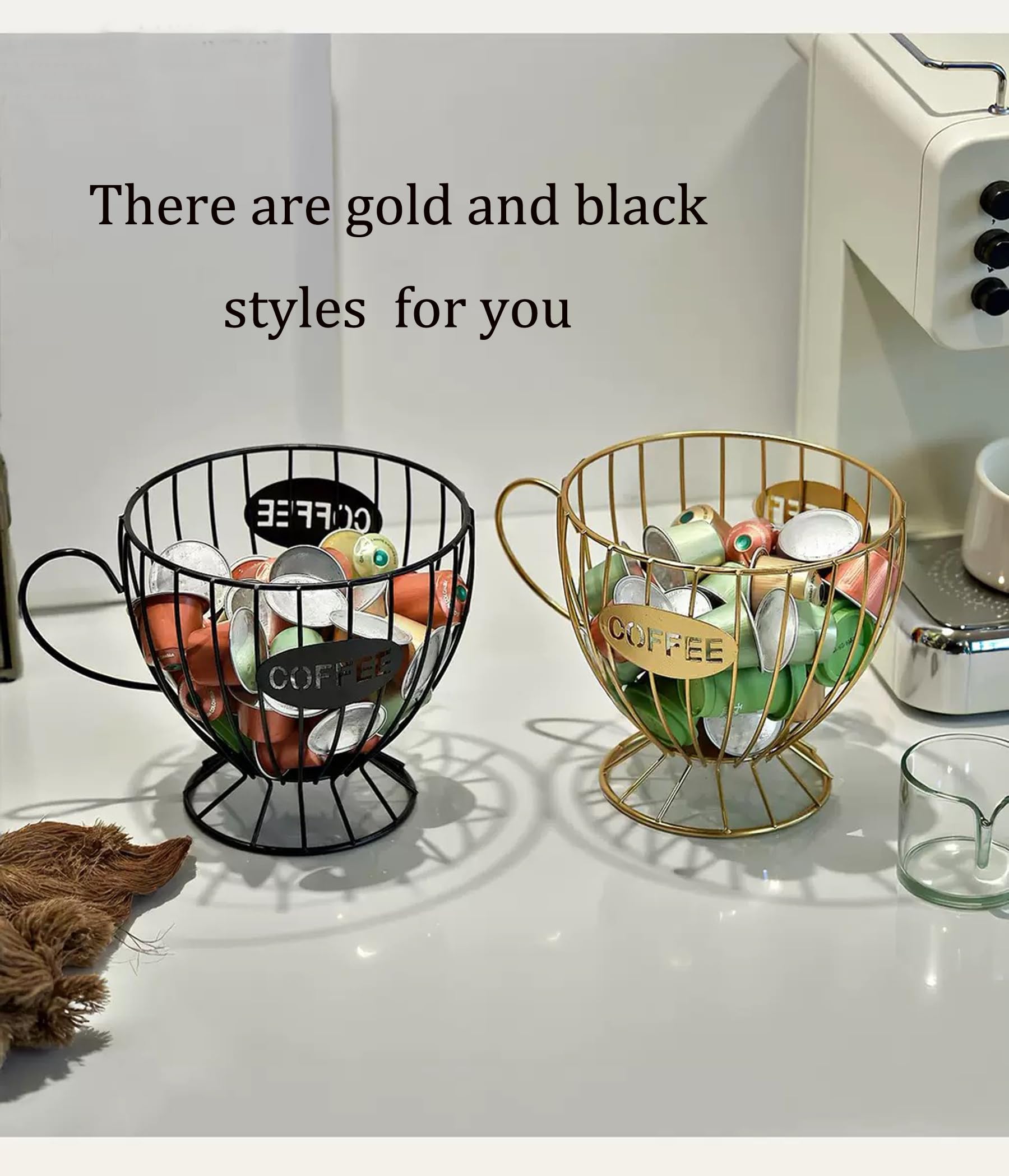 Agirlvct K-Cup storage on counter demonstrating accessibility