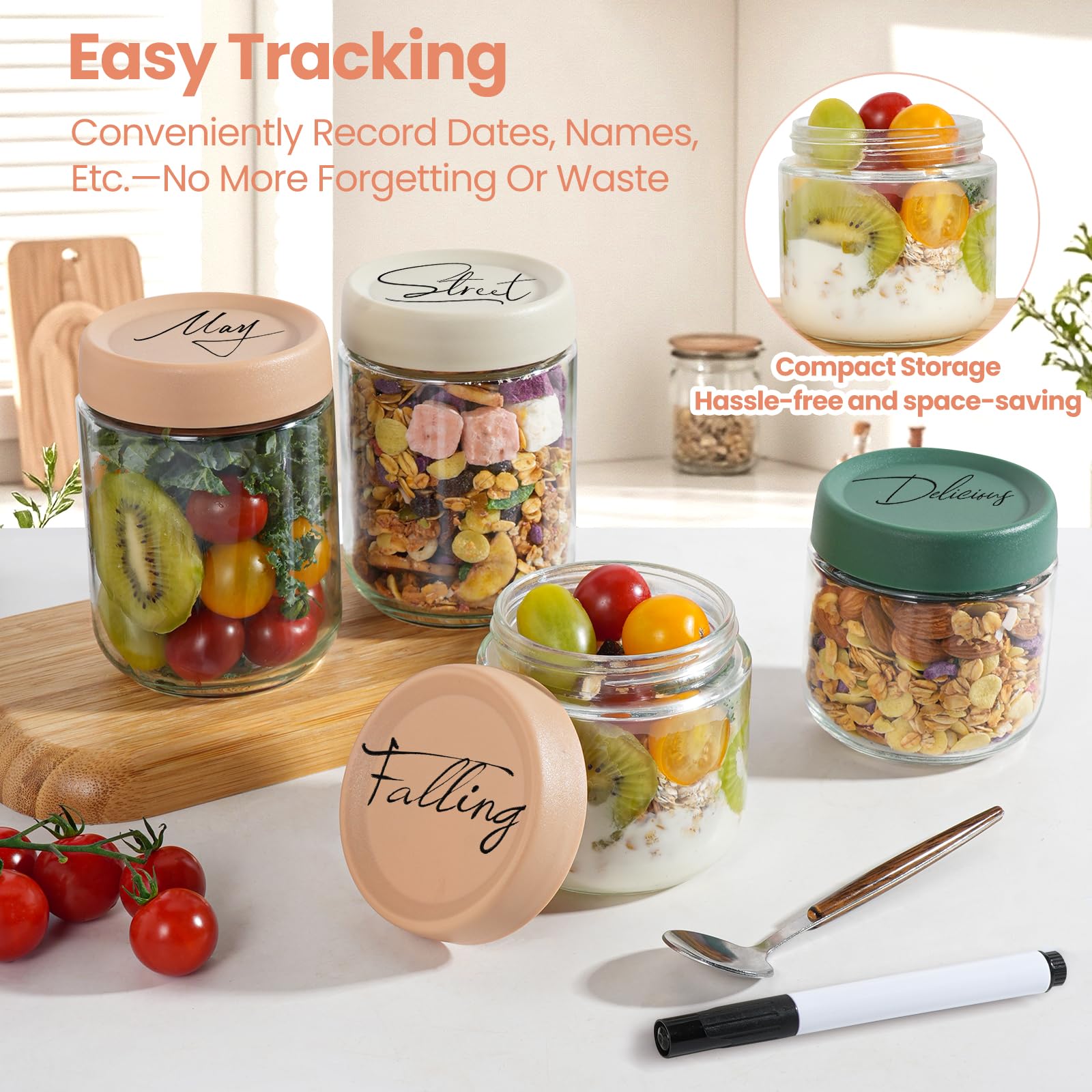 Agotglmi versatile glass containers for kitchen, office, and travel.