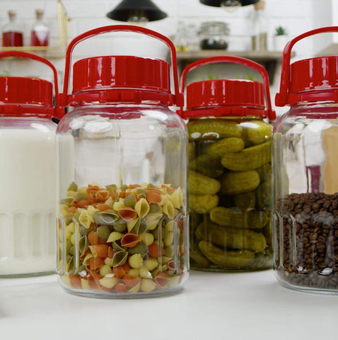 AGTRADE dry and wet storage jar keeps staples and sauces organized.
