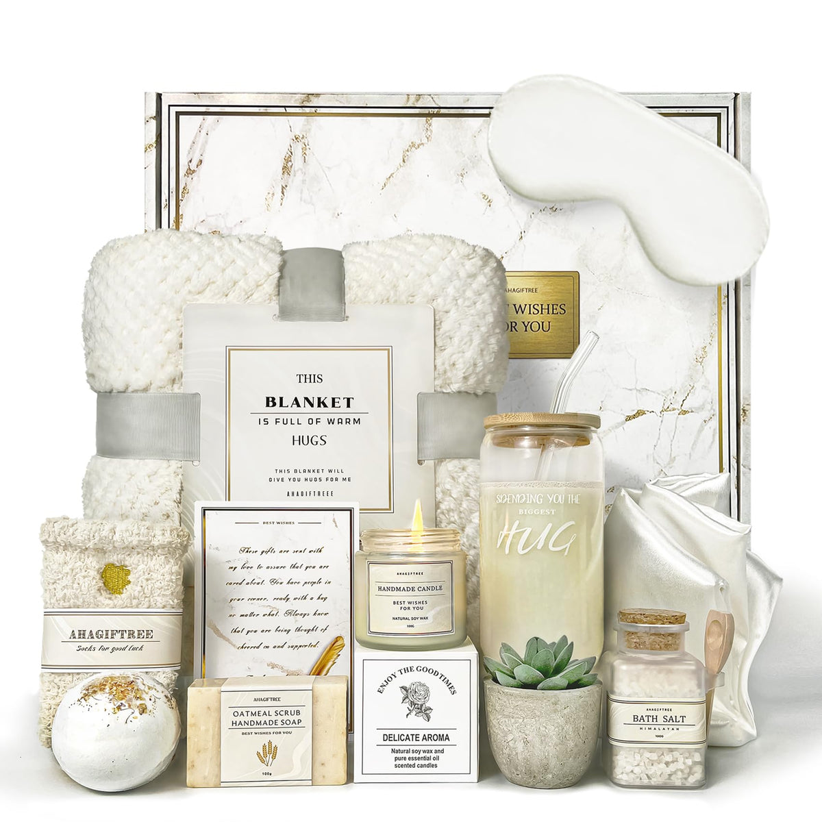 AHAGIFTREE care package blanket for women — warm comfort for recovery evenings.