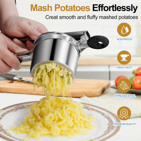 AHFLRITO ricer with three discs for versatile mashing