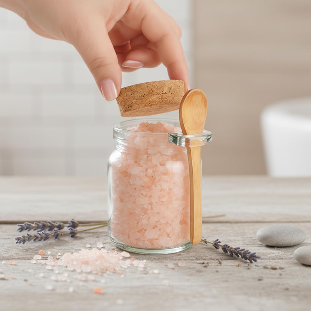 Ahhute brushes 2-pack beside jars for cleaning and prep