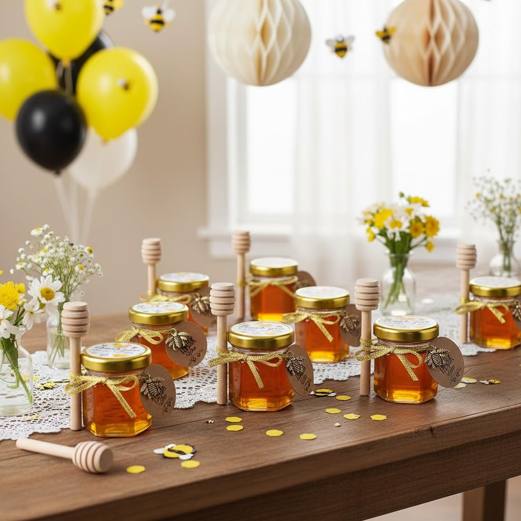 Ahhute gold fabric ribbons enhance premium presentation of each jar.