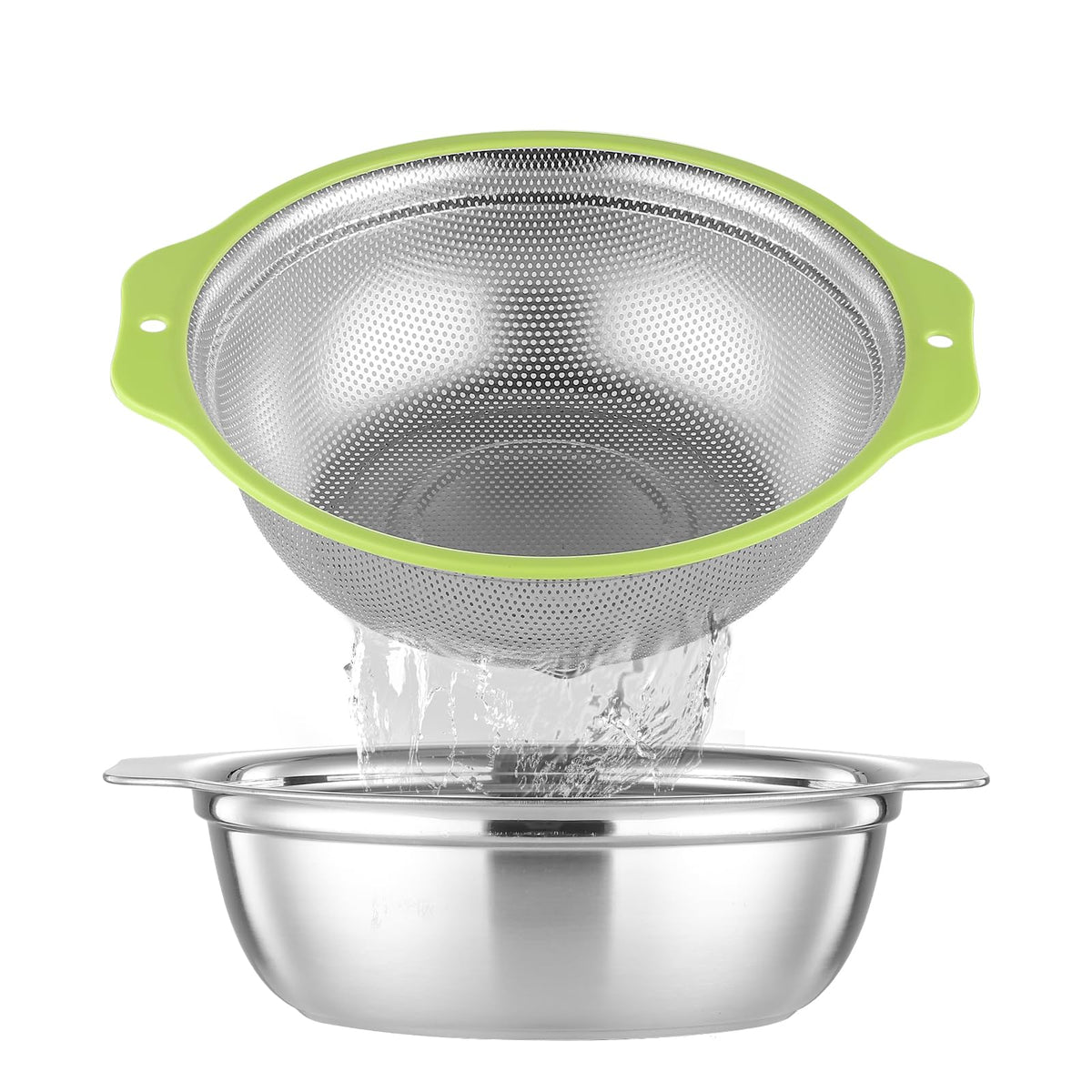 AHIABOAT colander microporous 2qt for fast draining pasta and grains