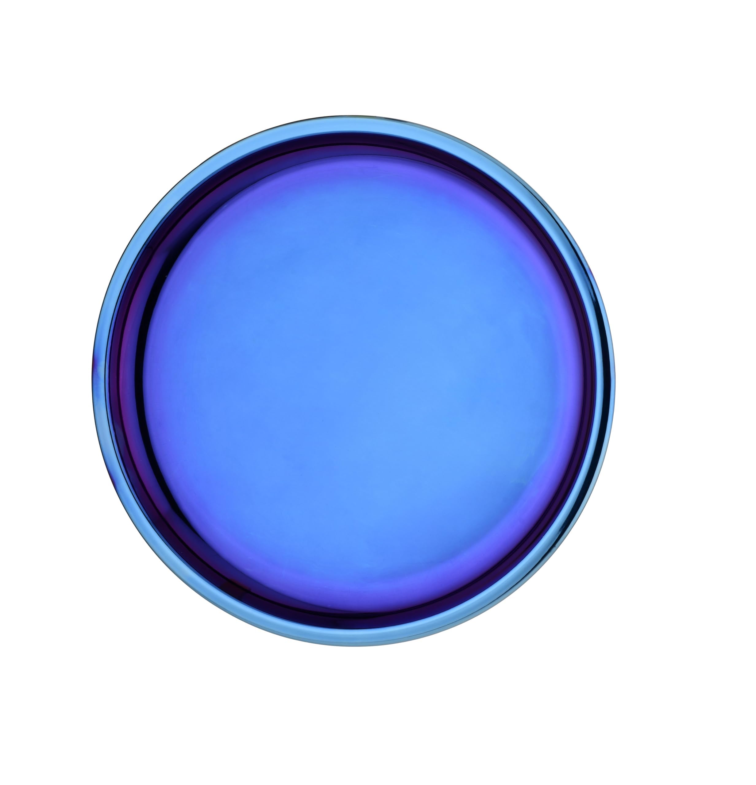 Ahimsa 9-inch blue kids plate for independent meals with durable color.