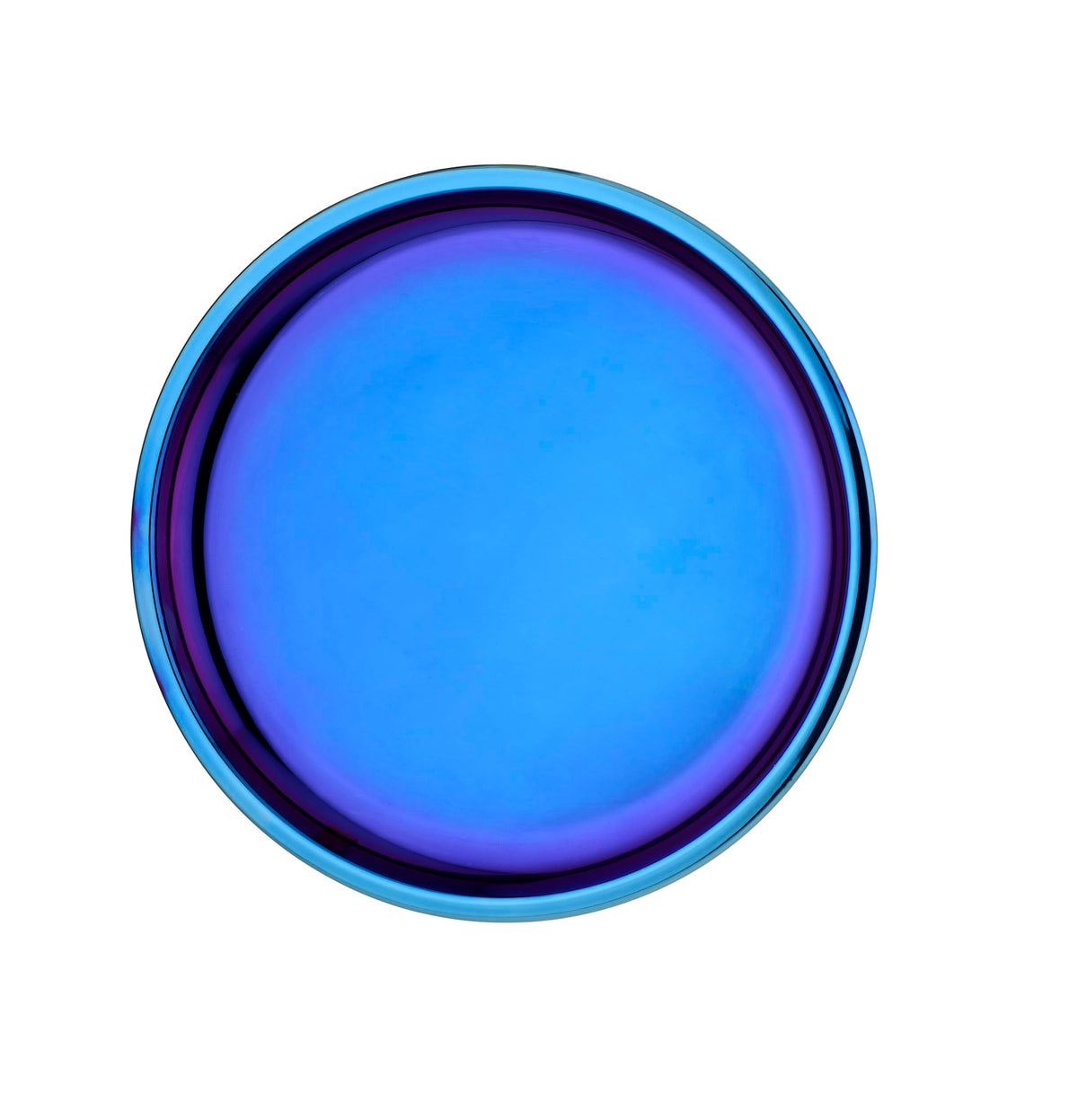 Ahimsa 9-inch blue kids plate for independent meals with durable color.