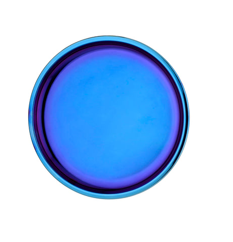 Ahimsa 9-inch blue kids plate for independent meals with durable color.