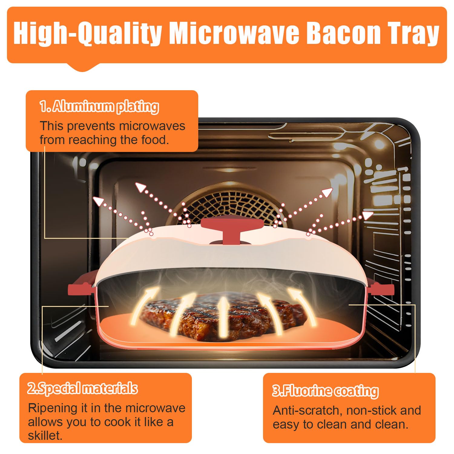 AHJ heat-material technology enables rapid, even heating for crisp bacon.