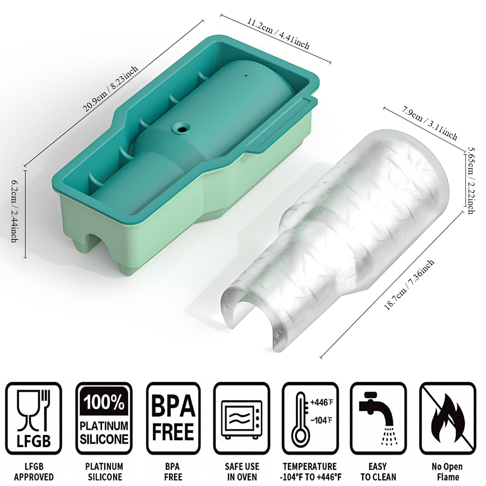 Ahorasky easy-fill and release mold simplifies frozen cube creation for beverages