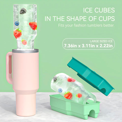 Ahorasky silicone cylinder ice mold highlighting easy-fill design for mess-free chilling