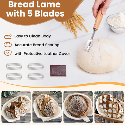 AHUAWA bench scraper for portioning dough and cleaning counters.