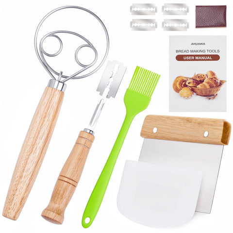 AHUAWA Danish dough whisk for fast, even dough mixing.