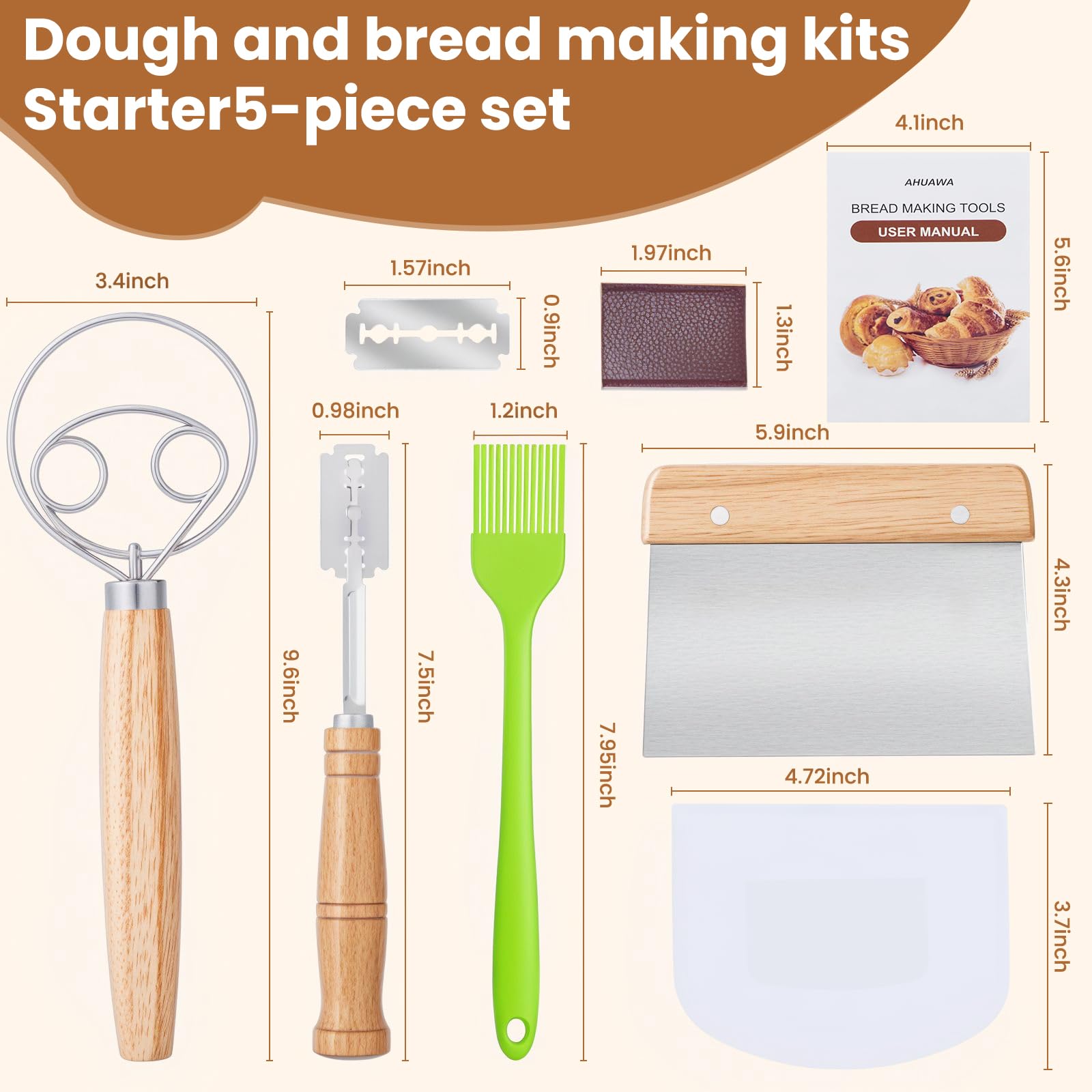 AHUAWA sourdough scoring tool for crafting artisan patterns.