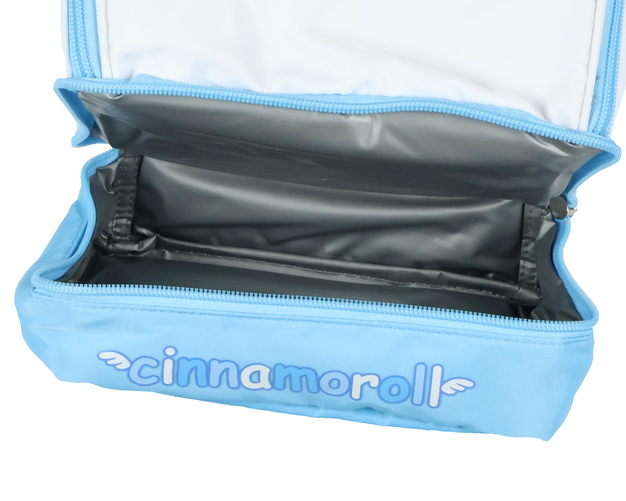 AI ACCESSORY INNOVATIONS Hello Kitty Cinnamoroll lunch tote vinyl accents for durable look.