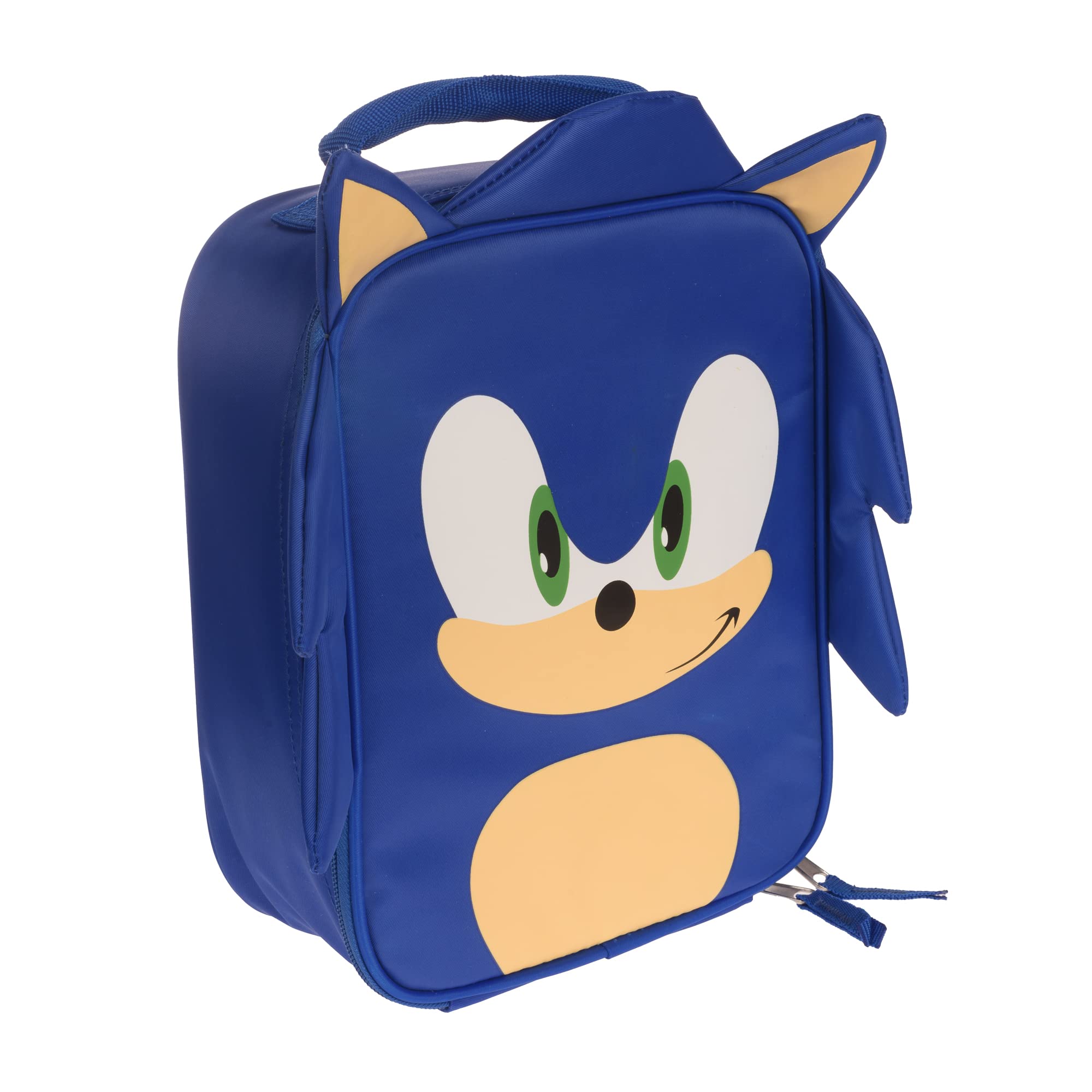 Sonic lunch box shows ears and spikes, adds playful school carry appeal