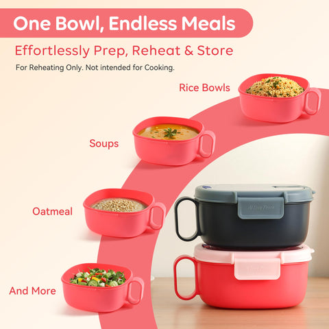 AI LOVE PEACE cool-touch handle stays comfortable while handling hot bowls.
