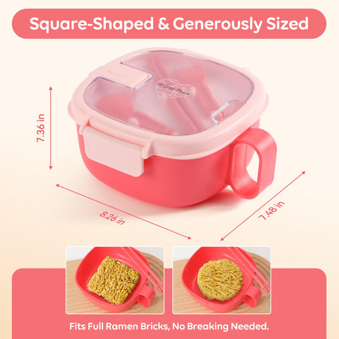 AI LOVE PEACE dishwasher-safe ramen bowl simplifies cleanup after meals.